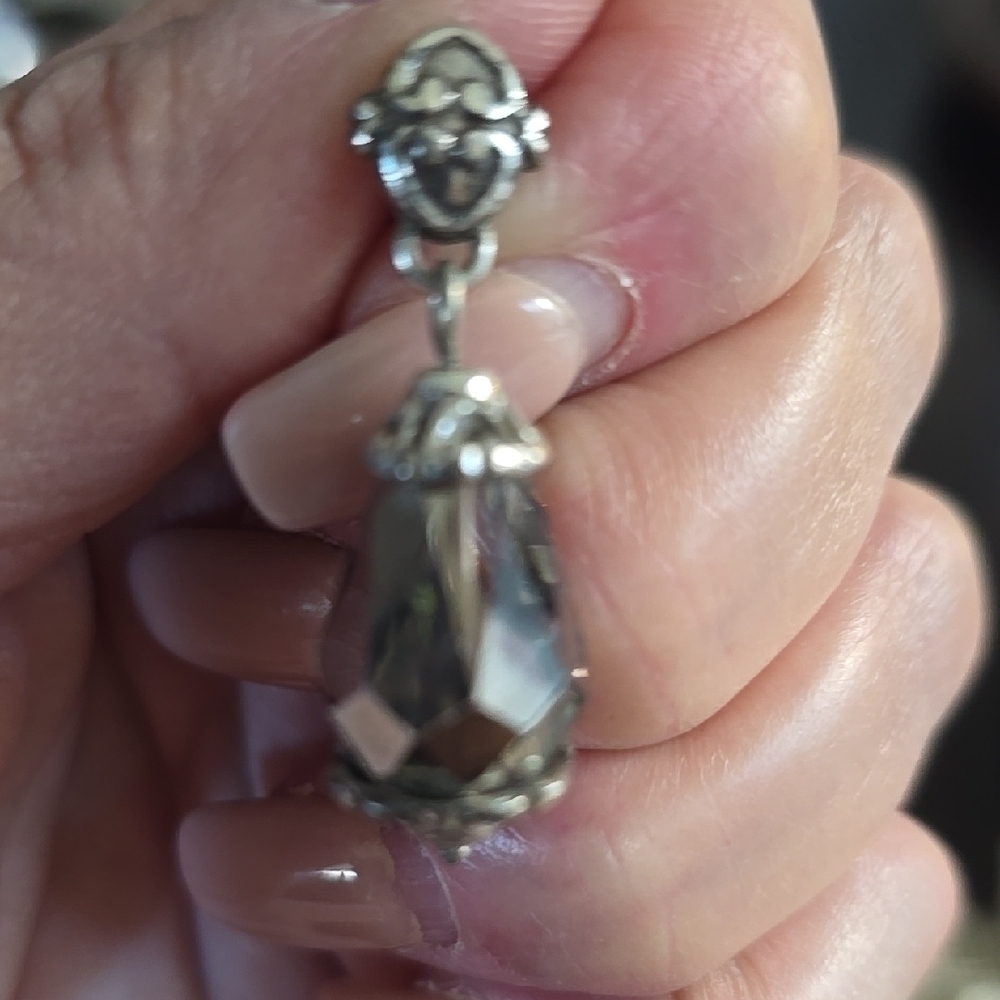 Elegant Brighton Silver Drop Earrings - Picture 3 of 4
